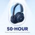 Anker Soundcore Space Q45 Adaptive Active Noise Cancelling Headphones, Reduce Noise by Up to 98%, 50H Playtime, App Control, LDAC Hi-Res Wireless Audio, Comfortable Fit, Clear Calls, Bluetooth 5.3 - Blue